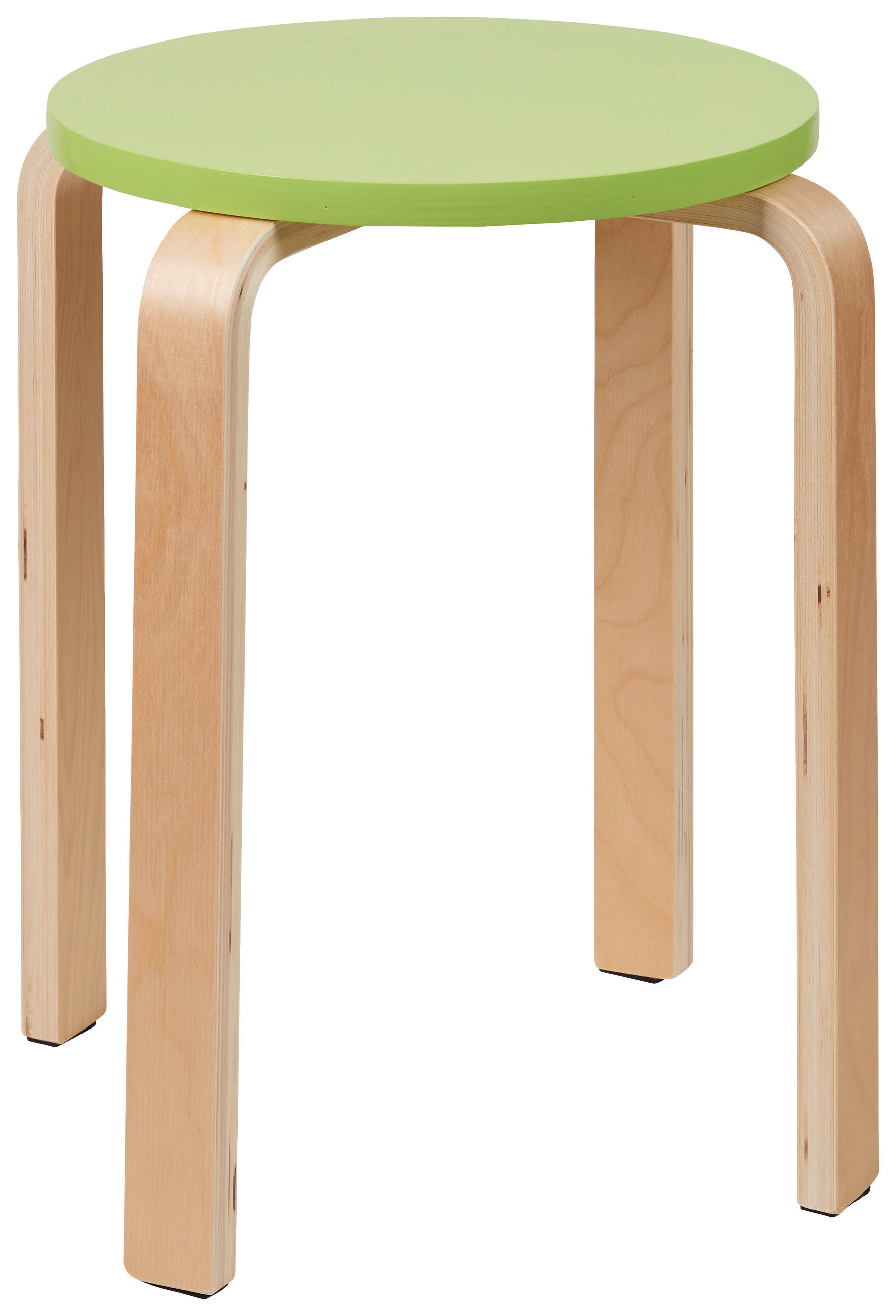 ZLOŽLJIV STOLČEK, les barve breze, barve limete  - barve limete/barve breze, Moderno, les (41/45/41cm) - Carryhome