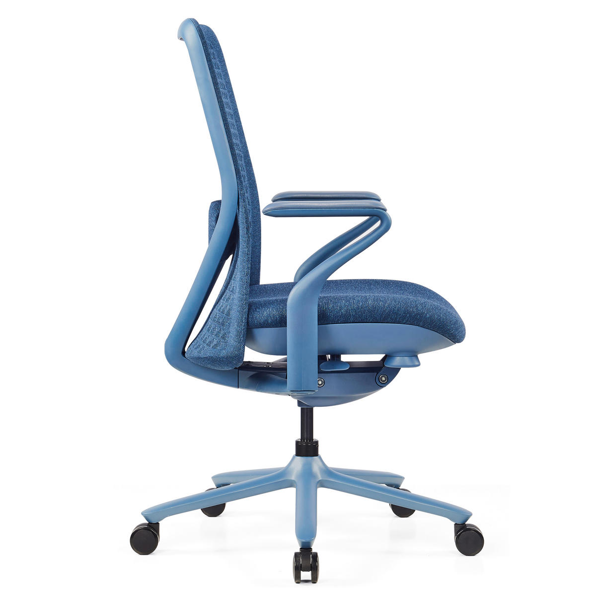 DREHSTUHL Flachgewebe Blau  - Blau, MODERN, Kunststoff/Textil (63/111/67cm) - MID.YOU