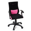OTOČNÁ ŽIDLE PRO MLÁDEŽ, černá, pink - pink/růžová, Basics, plast (50/87-97/40cm) - MID.YOU