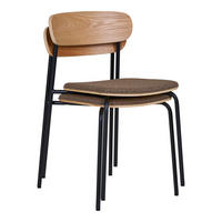 STUHL-SET 2 Stück  in Flachgewebe Textil  - Graubraun/Schwarz, MODERN, Holz/Textil (47/77/51cm) - MID.YOU