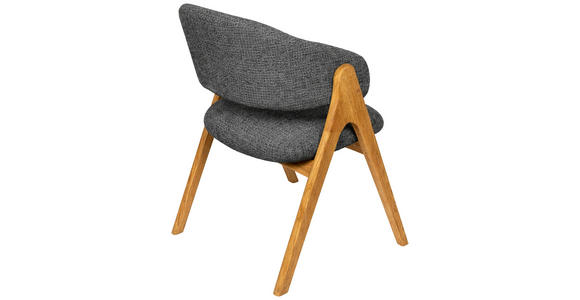 ARMLEHNSTUHL  Stoffauswahl Webstoff  - Eichefarben/Dunkelgrau, MODERN, Holz/Textil (61/85/57cm) - Carryhome