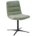 STUHL  in Cord Textil  - Schwarz/Graugrün, Design, Textil/Metall (52/88/66cm) - Dieter Knoll