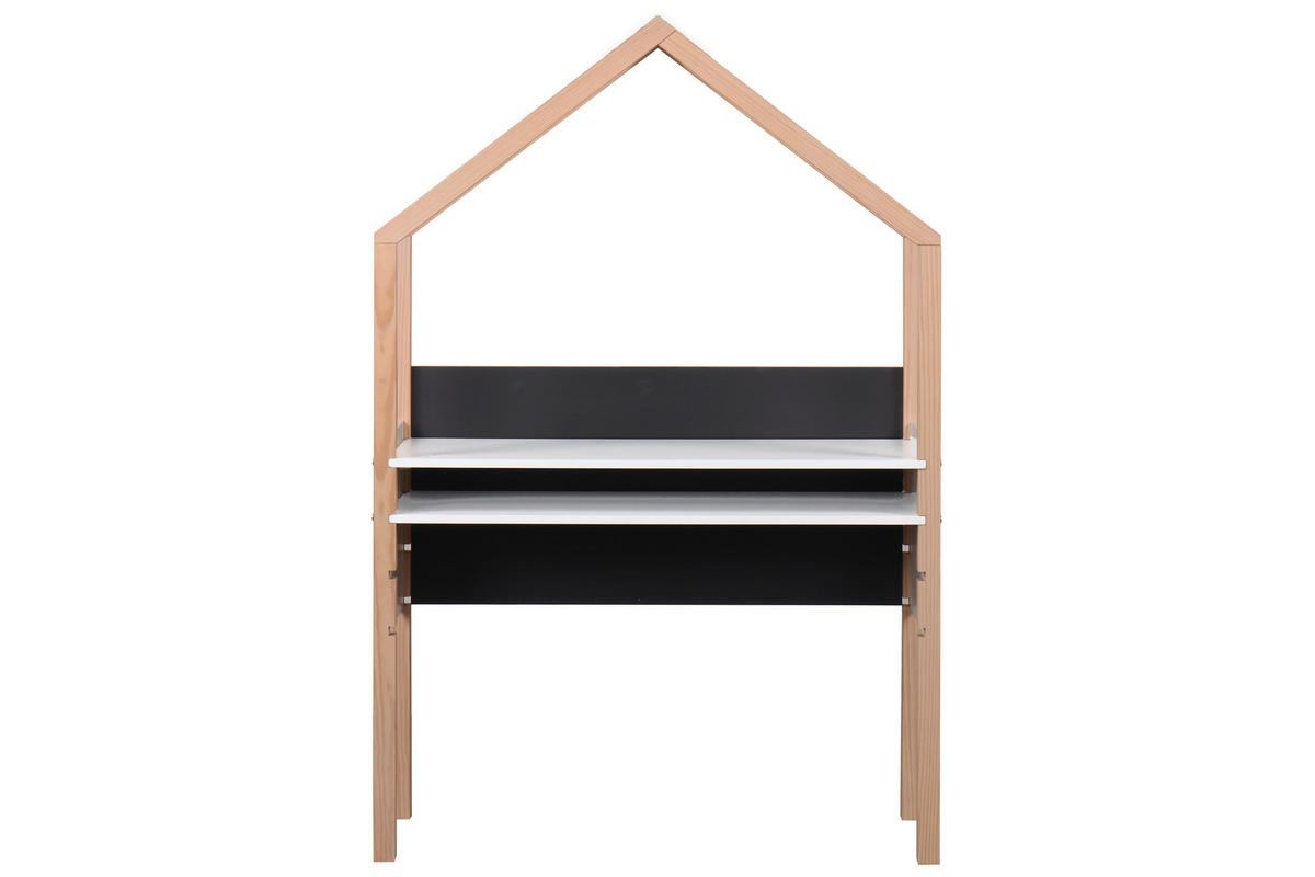 KINDERSCHREIBTISCH 100/40/155 cm Pinie massiv  - Anthrazit/Weiß, Design, Holz/Holzwerkstoff (100/40/155cm) - home24