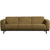 3-SITZER-SOFA Statement Samt Gelb  - Gelb/Schwarz, Design, Holz/Textil (230/77/93cm) - Livetastic