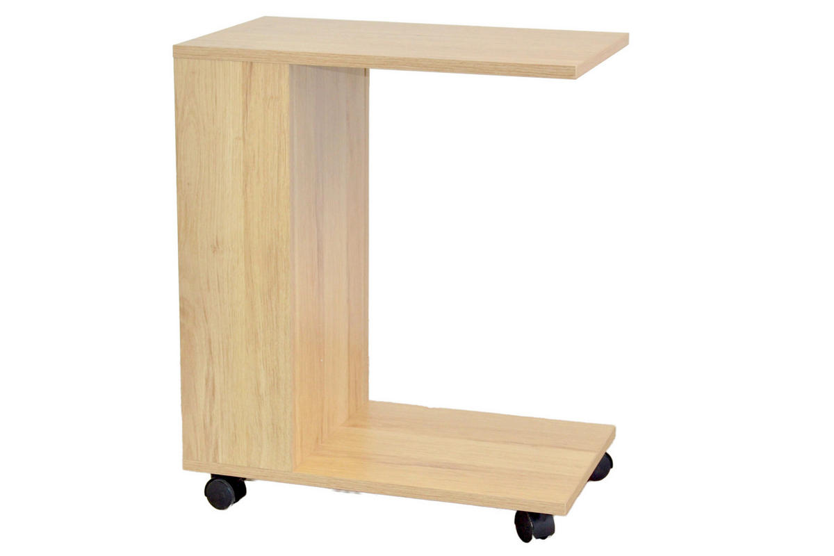 SERVIERWAGEN Eichefarben  - Eichefarben, Design, Holzwerkstoff/Kunststoff (50/30/60cm) - MID.YOU