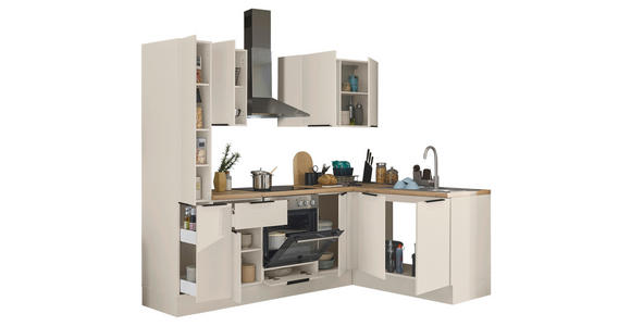 ECKKÜCHE 240/165 cm  in Kaschmir  - Kaschmir/Schwarz, Basics, Holzwerkstoff/Metall (240/165cm) - Xora