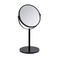 SCHMINKSPIEGEL  - Silberfarben/Schwarz, Basics, Glas/Metall (18,5/34,5/15cm) - Wenko