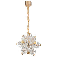 LED-HÄNGELEUCHTE 40/120 cm  - Klar/Goldfarben, Design, Glas/Metall (40/120cm) - Globo