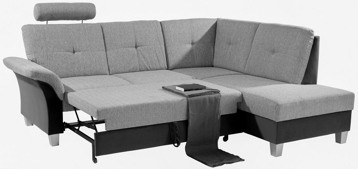 ECKSOFA in Webstoff Dunkelbraun, Beige  - Dunkelbraun/Beige, Konventionell, Holz/Textil (245/196cm) - Livetastic