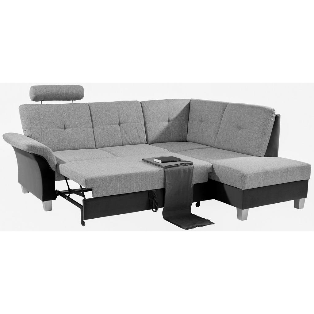 Thumbnail - Livetastic Ecksofa, Blau, Graphit, Textil, Buche, massiv, 5-Sitzer, Ottomane rechts, L-Form, 245x196 cm, Made in EU, sei...