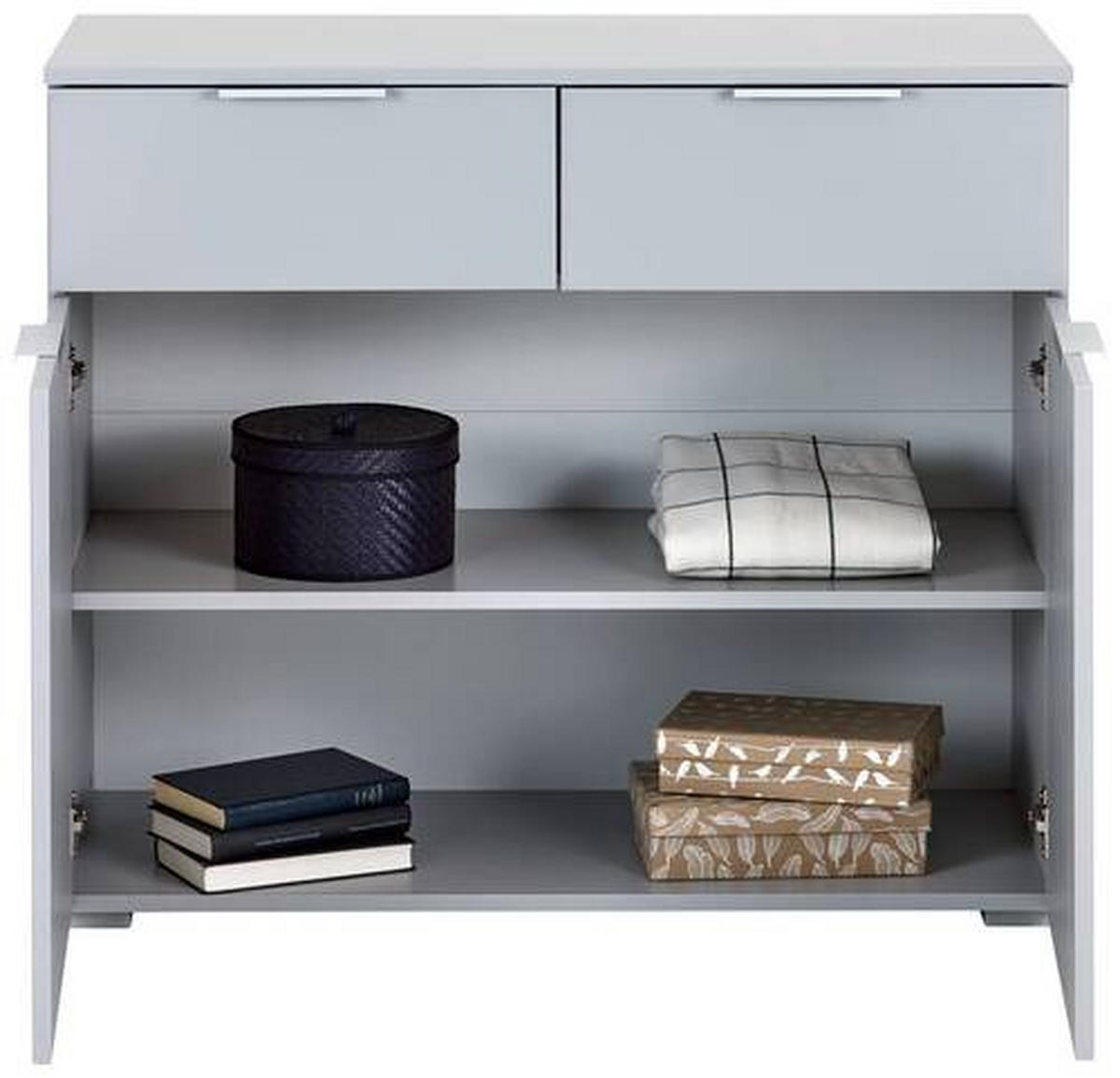 KOMMODE Rauch ALABAMA  in 93/81/42 cm  - Hellgrau/Alufarben, MODERN, Holzwerkstoff (93/81/42cm) - Rauch Möbel