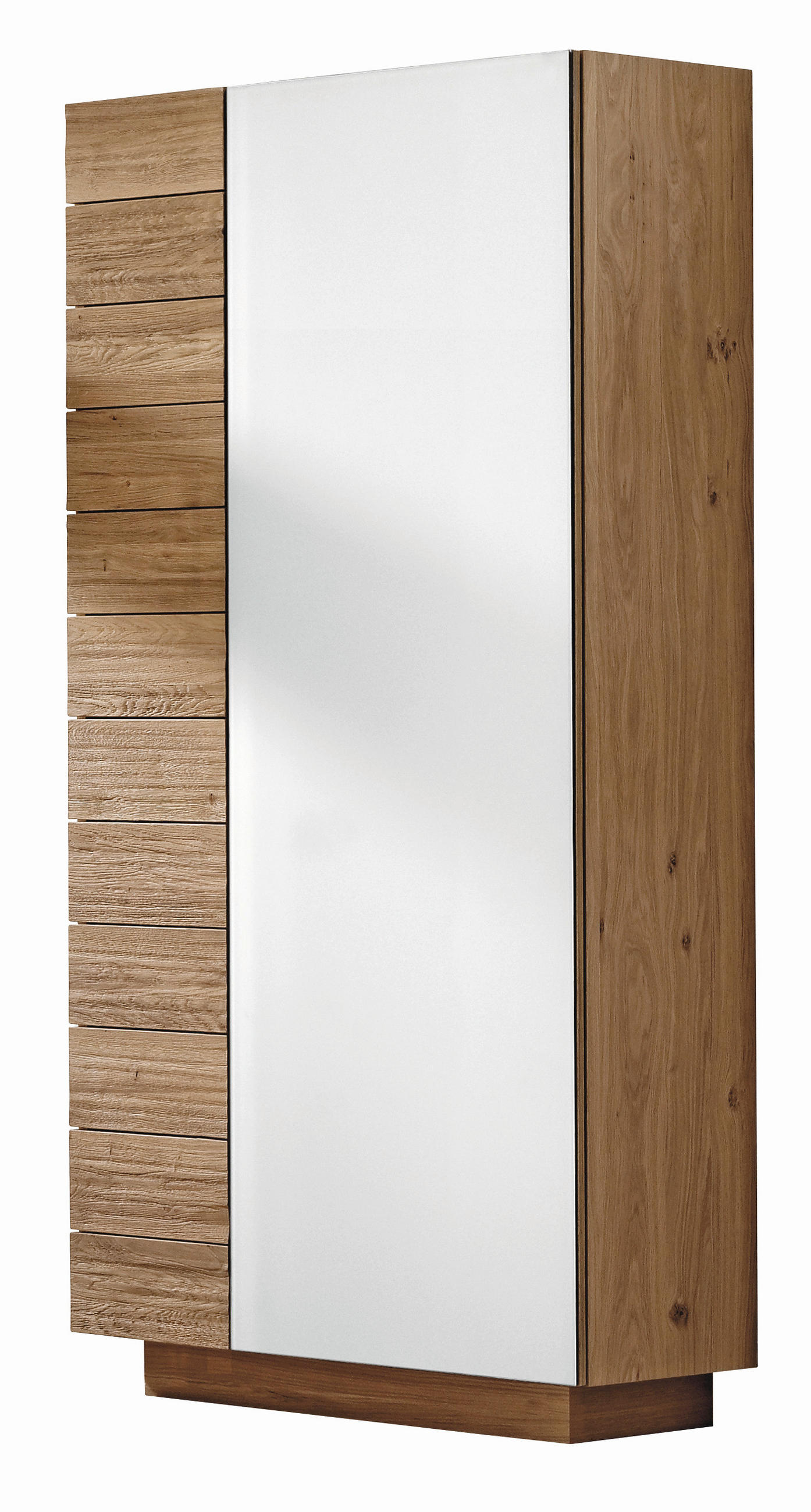 GARDEROBENSCHRANK  in 96/202/42,5 cm  - Eichefarben, Design, Glas/Holz (96/202/42,5cm) - Voglauer