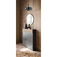 GARDEROBE 2-teilig  in 83/200/22 cm  - Eichefarben/Graphitfarben, Design, Glas/Holzwerkstoff (83/200/22cm) - Voleo