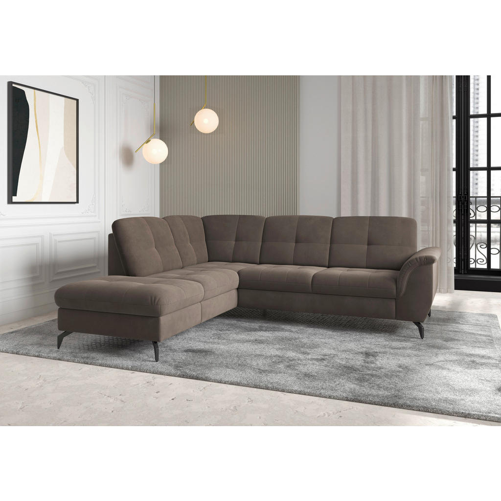 Sit & More ROHOVÁ SEDAČKA, textil, tmavohnedá