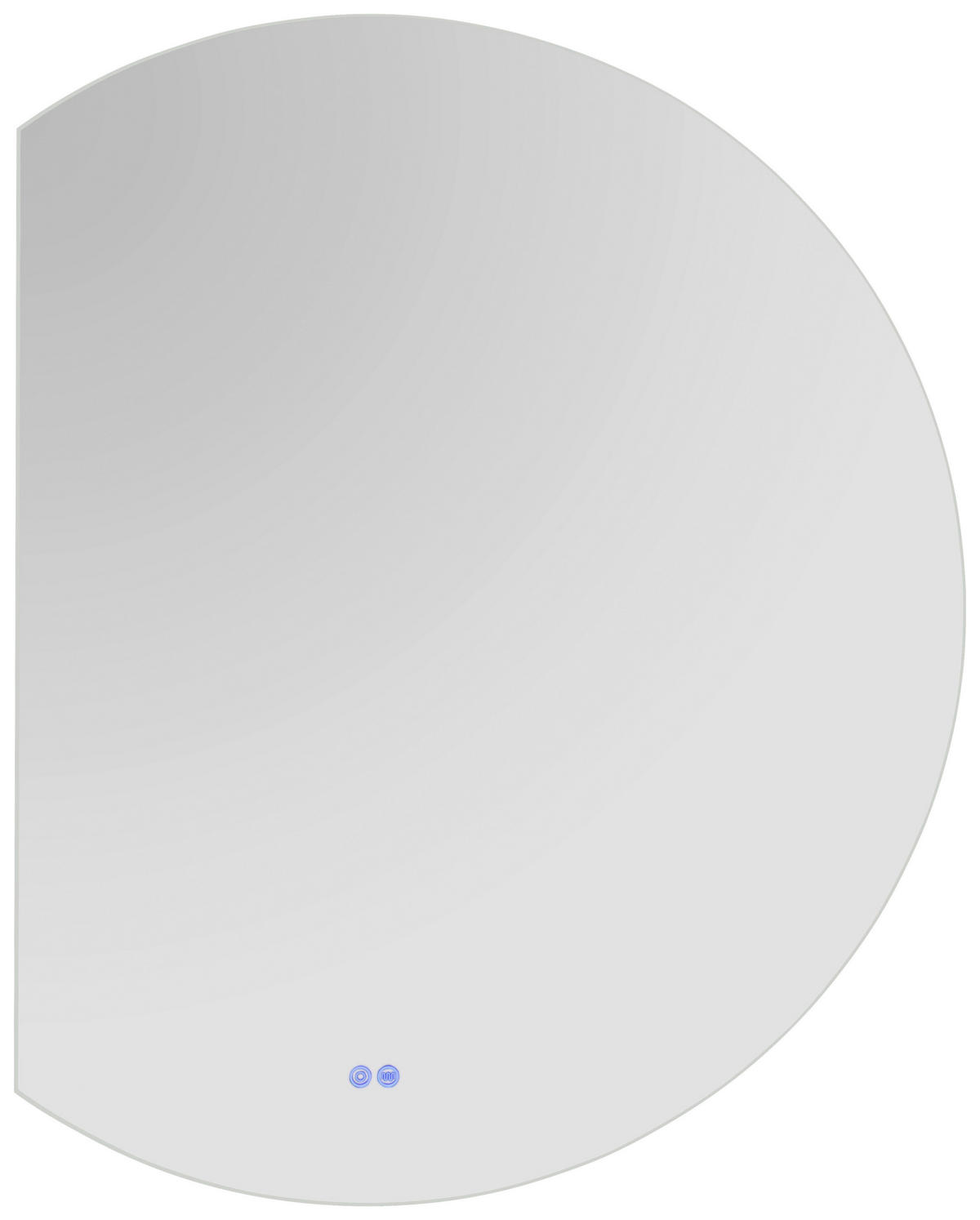 Leuchtspiegel Luisa 100/80/3,5 cm  - Silberfarben, MODERN, Glas (100/80/3,5cm)