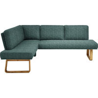 ECKBANK 174/280 cm  in Grün, Eichefarben  - Eichefarben/Grün, Design, Holz/Textil (174/280cm) - Dieter Knoll
