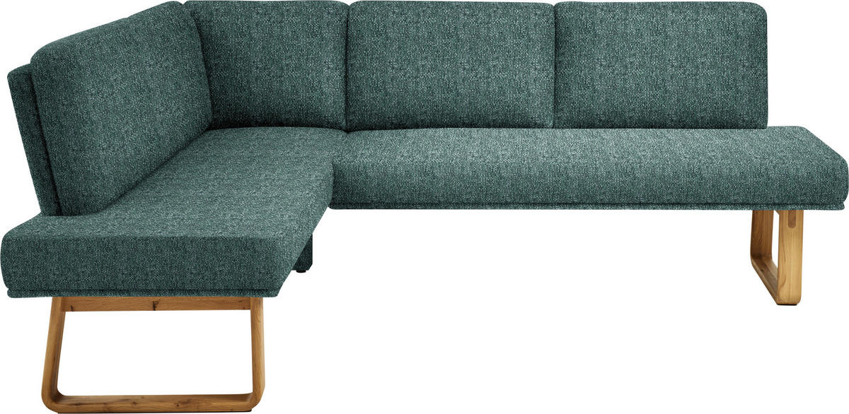 ECKBANK 174/280 cm  in Grün, Eichefarben  - Eichefarben/Grün, Design, Holz/Textil (174/280cm) - Dieter Knoll