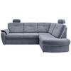 ECKSCHLAFSOFA in Chenille Hellblau  - Chromfarben/Hellblau, MODERN, Kunststoff/Textil (264/180cm) - Livetastic