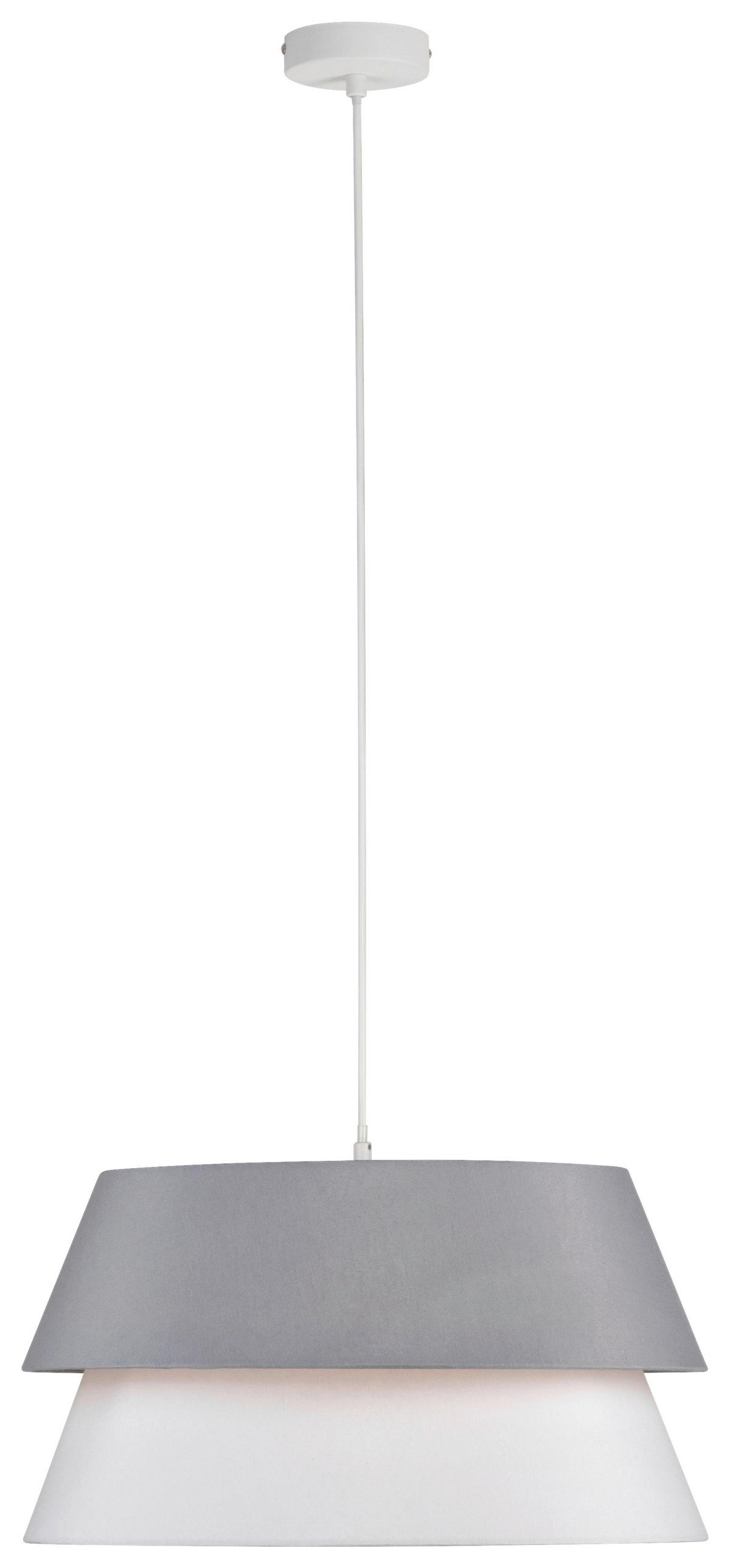HÄNGELEUCHTE 45/120 cm  - Weiß/Grau, Trend, Kunststoff/Textil (45/120cm) - Collett's Monde
