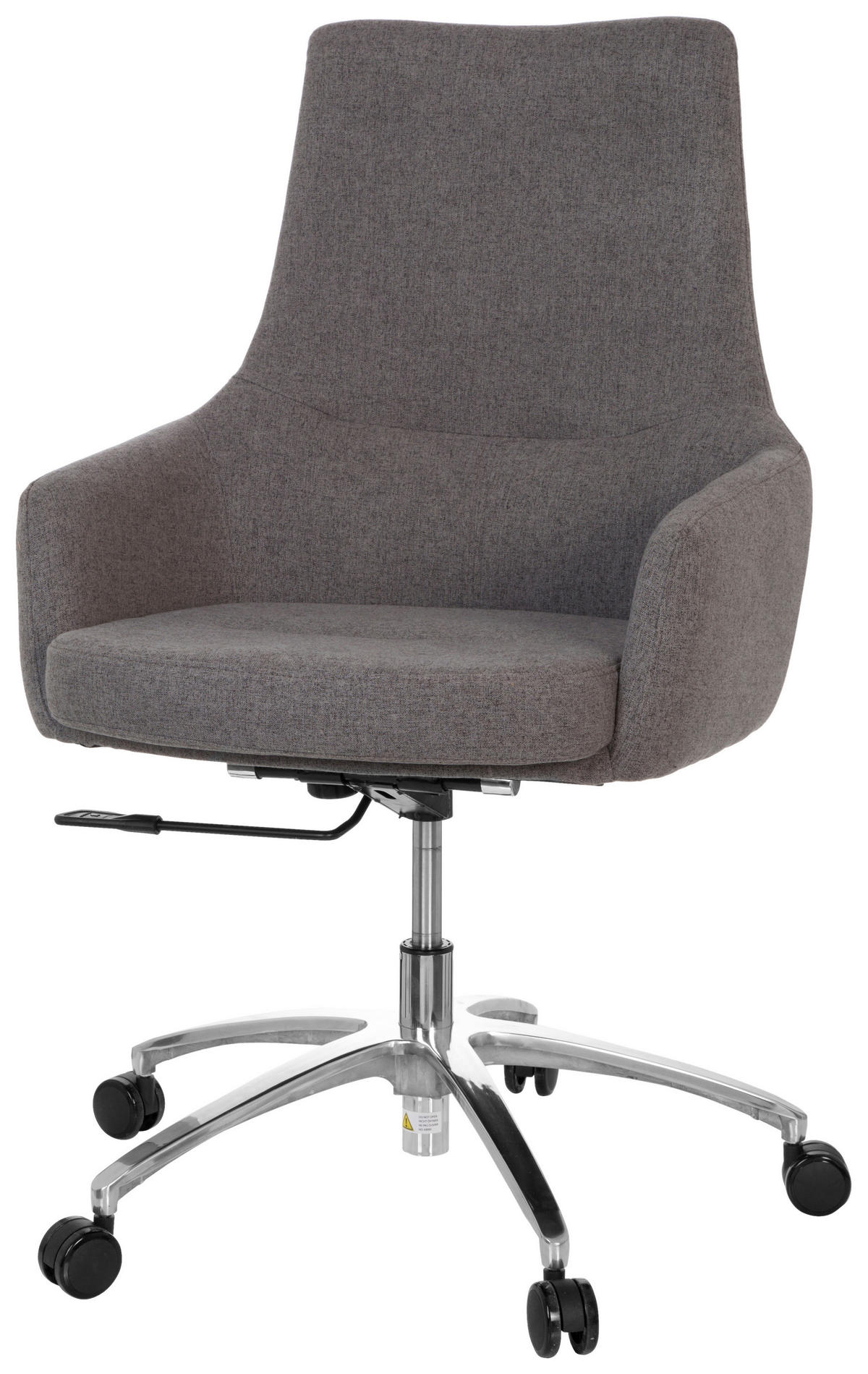 DREHSTUHL Flachgewebe Dunkelgrau  - Dunkelgrau/Silberfarben, Basics, Kunststoff/Textil (65/97/60cm) - MID.YOU