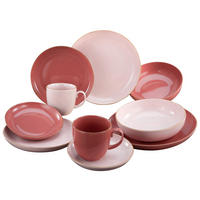 KOMBISERVICE Allround Giardino 10-teilig  - Rotbraun/Rosa, KONVENTIONELL, Keramik (37,5/23/30,5cm) - Creatable