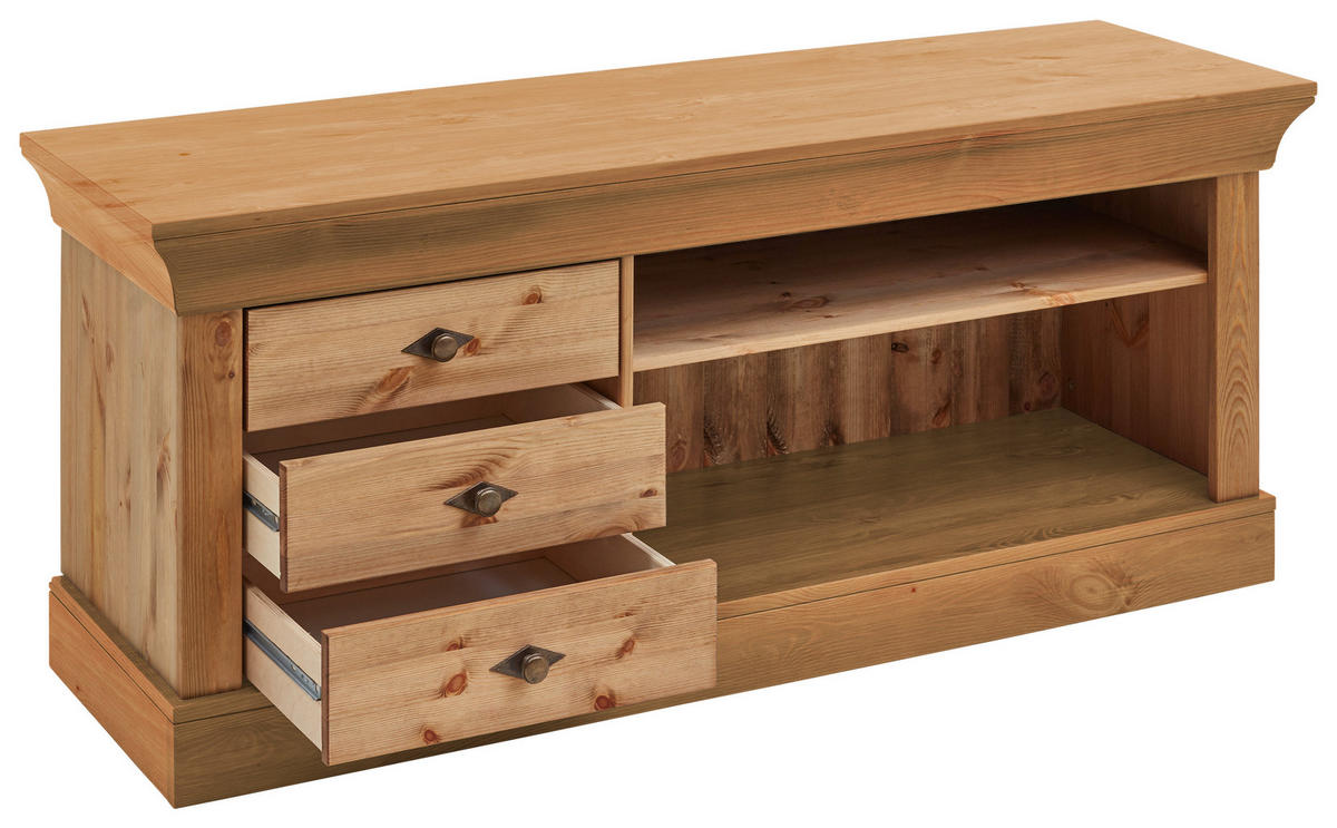 LOWBOARD  in 143/59/45 cm  - Laugenfarbig/Kupferfarben, ROMANTIK / LANDHAUS, Holz/Metall (143/59/45cm) - Boxxx