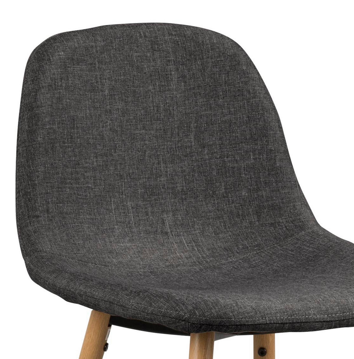 BAROVÁ STOLIČKA, antracitová, farba duba - sivá/farba duba, Basics, kov/textil (46,6/101/51cm) - MID.YOU