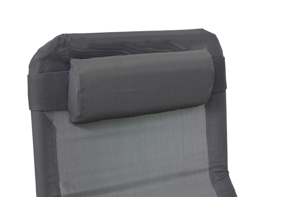 GARTENLIEGE 67/116/154 cm  - Grau, KONVENTIONELL, Textil/Metall (67/116/154cm) - Gardenson