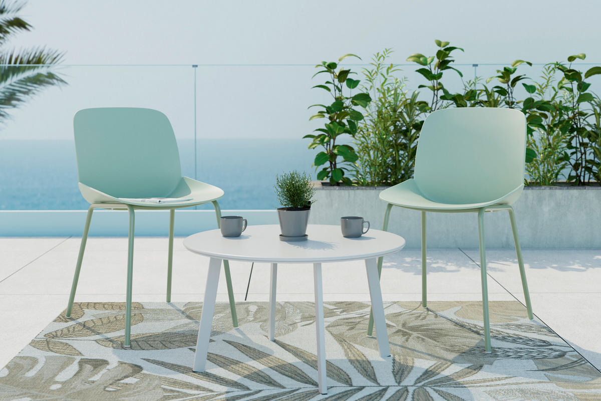 ZAHRADNÍ ŽIDLE, kov, plast - zelená, Moderní, kov/plast (45,5/80,5/57cm) - Ambia Garden