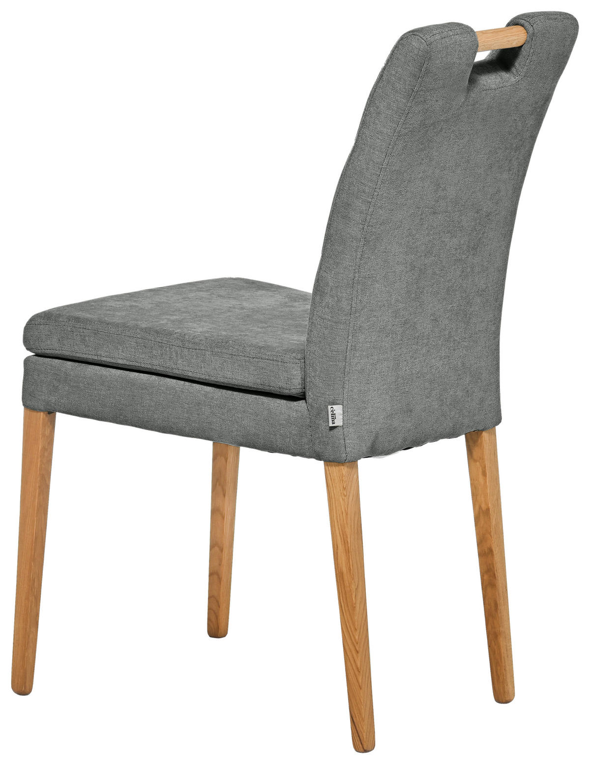 STUHL in Holz, Textil Grau, Eichefarben  - Eichefarben/Grau, KONVENTIONELL, Holz/Textil (47/91,5/59cm) - Celina Home