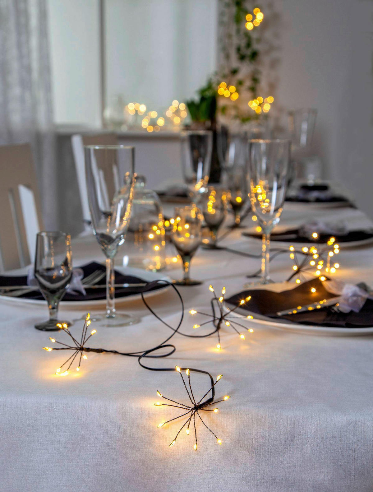 LICHTERKETTE  - Schwarz, Basics, Kunststoff (210/7,5/7,5cm) - Eglo