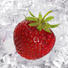 Eiswürfel, Essen & Trinken Glasbild "Strawberry on ice" - Multicolor, Basics, Glas (30/30cm) - EUROGRAPHICS