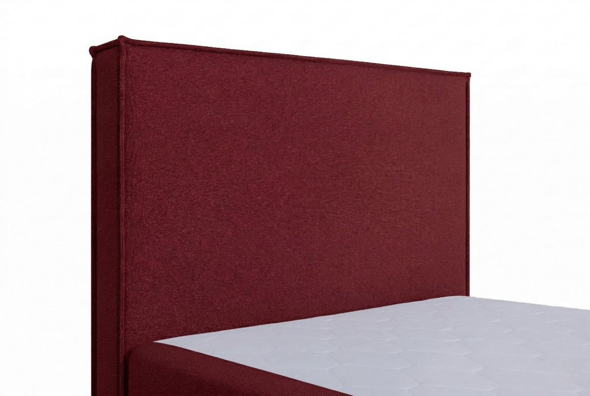 BOXBETT 100/200 cm,  in Rot, H3 = fest  - Rot/Schwarz, MODERN, Kunststoff/Textil (100/200cm) - MID.YOU