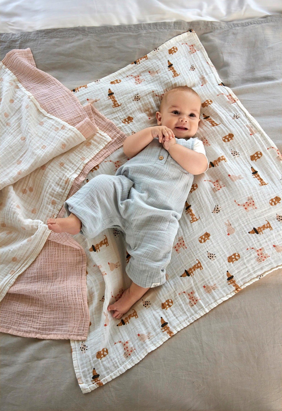 MULLWINDELNSET   Little Mateys  - Multicolor, Basics, Textil (85/85/0,02cm) - Lässig