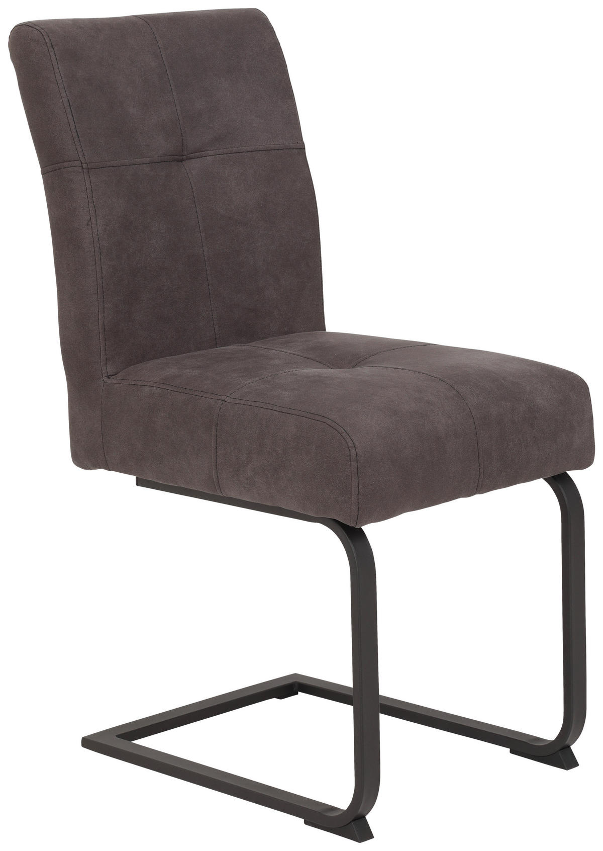 SCHWINGSTUHL  in Mikrofaser  - Dunkelgrau/Anthrazit, Trend, Textil/Metall (43/91/65cm) - Carryhome