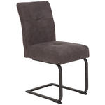 SCHWINGSTUHL  in Mikrofaser  - Dunkelgrau/Anthrazit, Trend, Textil/Metall (43/91/65cm) - Carryhome