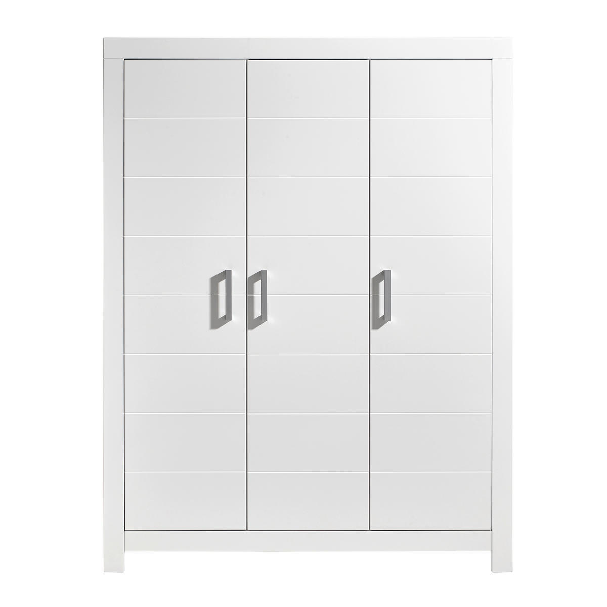 BABYKLEIDERSCHRANK Fiona Weiß  - Silberfarben/Weiß, Trend, Holzwerkstoff/Metall (156,8/205,3/55,3cm) - Paidi