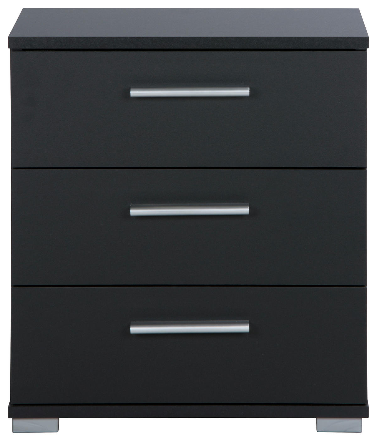 NOĆNI ORMARIĆ crna   - crna/boje aluminija, Konvencionalno, drvni materijal/plastika (45/50/34cm) - Ti'me