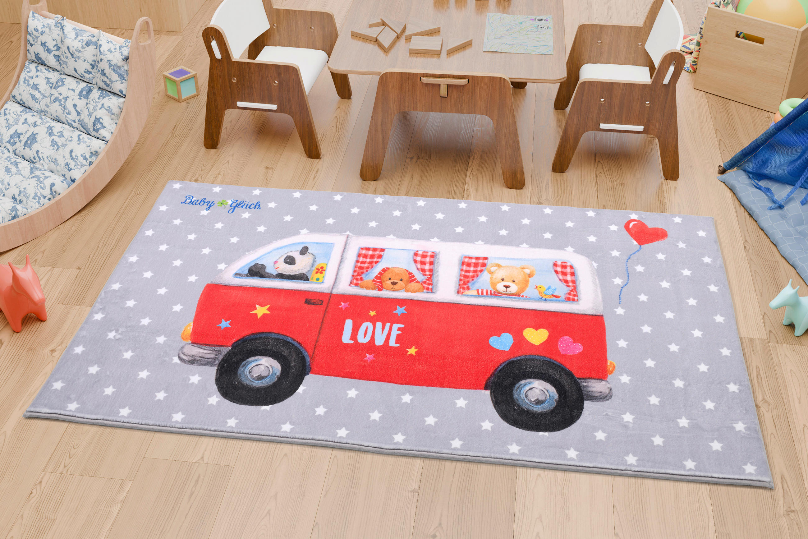 KINDERTEPPICH 80/150 cm Baby Glück  - Multicolor, Design, Textil (80/150cm)