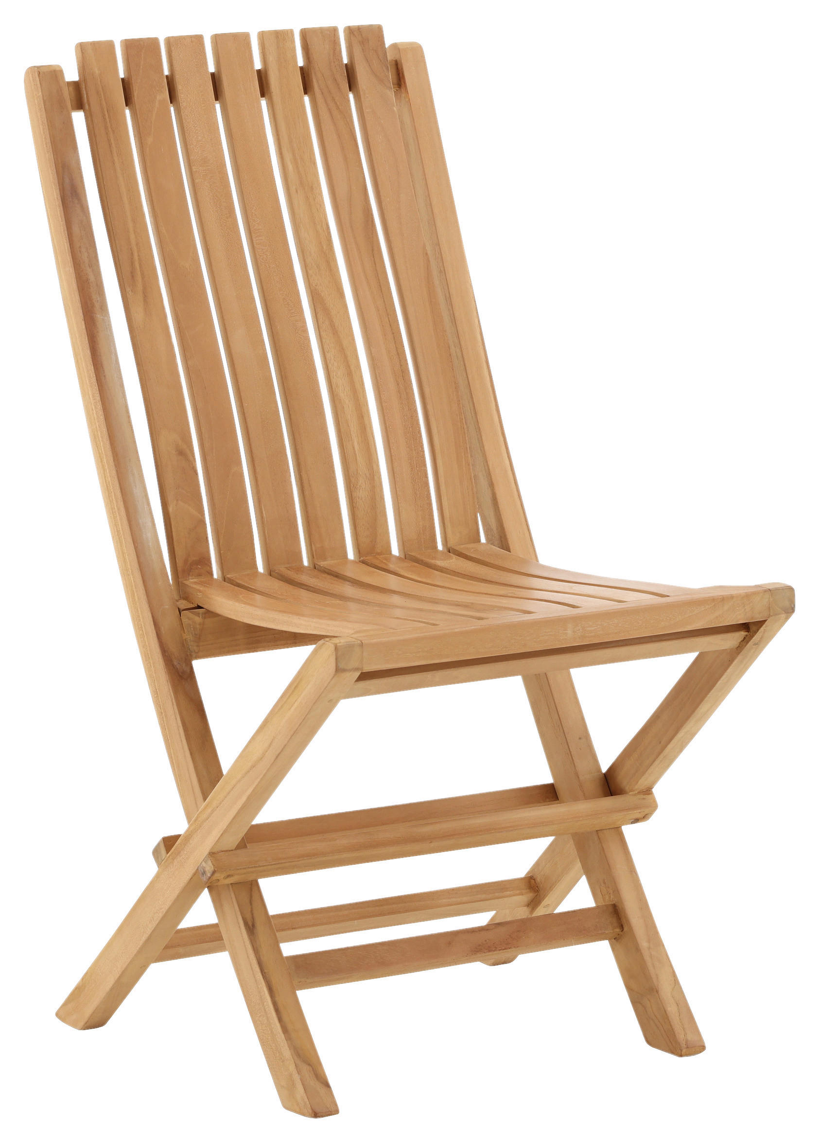 KLAPPSTOL FÖR TRÄDGÅRDEN i trä teakfärg  - teakfärg, Klassisk, trä (43/98/47cm) - Gardenson