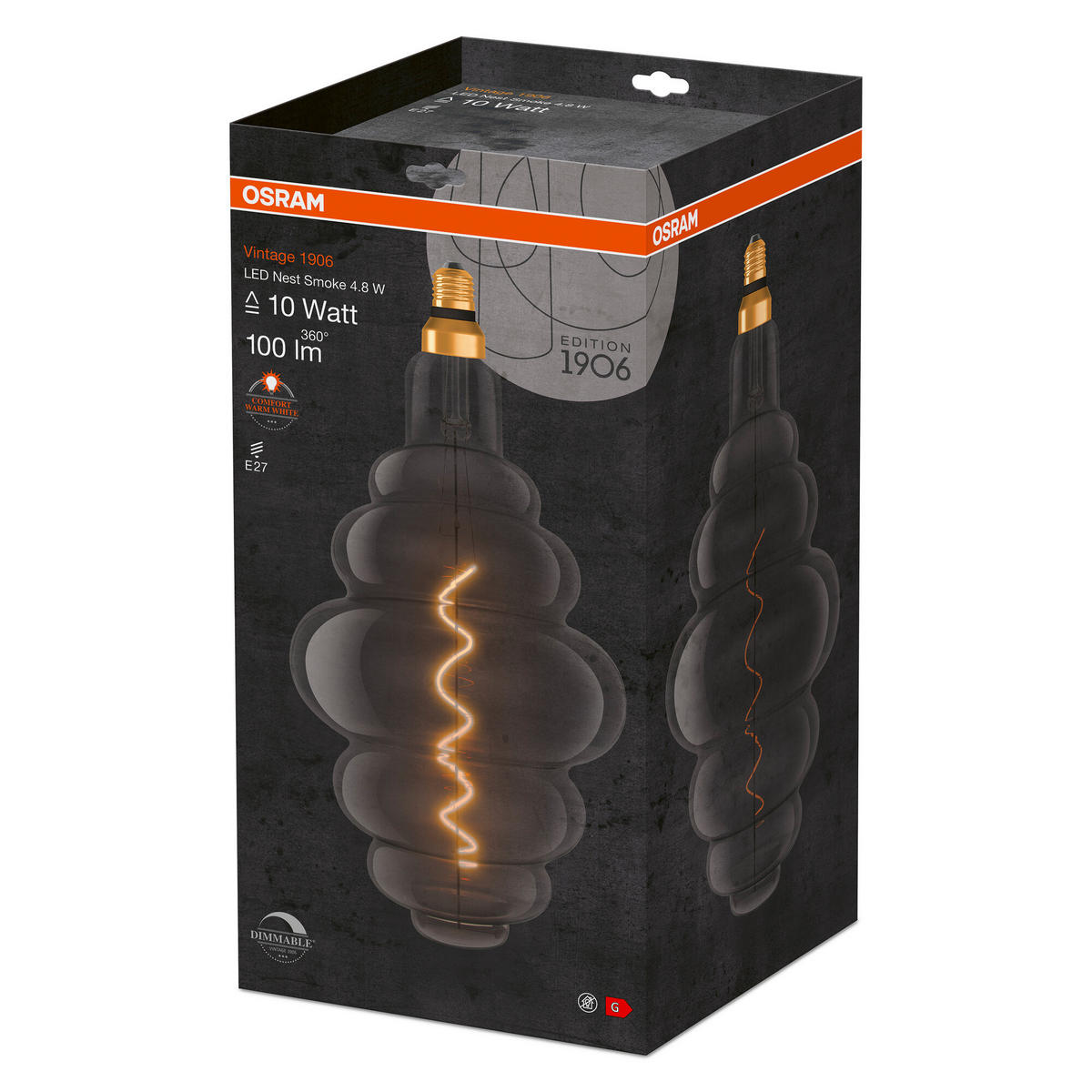 LED-LEUCHTMITTEL   E27 4,8 W  - Hellgrau, Basics, Glas (20/40,5cm) - Ledvance