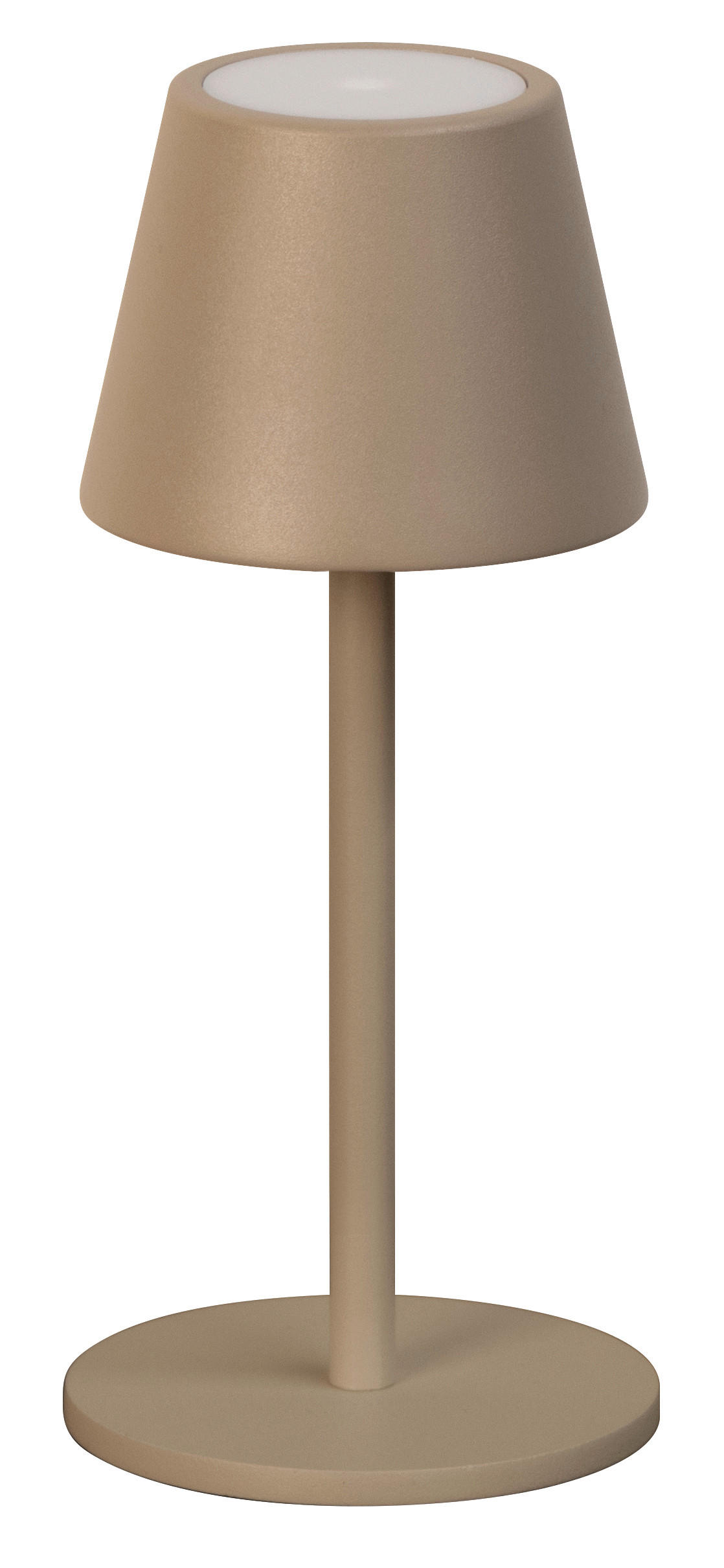 XXXLutz Akku-Tischleuchte Salerno Graubraun 20 cm