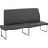 SITZBANK in Grau, Edelstahlfarben - Edelstahlfarben/Grau, Design, Leder/Metall (230cm) SITZBANK in Grau, Edelstahlfarben - Edelstahlfarben/Grau, Design, Leder/Metall (230cm)