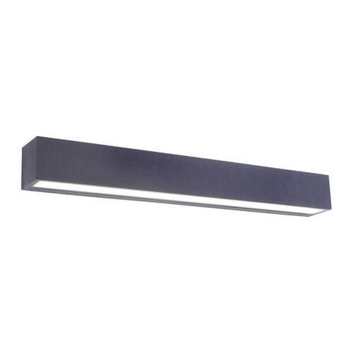 LED-WANDLEUCHTE Robert 50/6/6 cm   - Anthrazit, KONVENTIONELL, Glas/Metall (50/6/6cm) - Paul Neuhaus