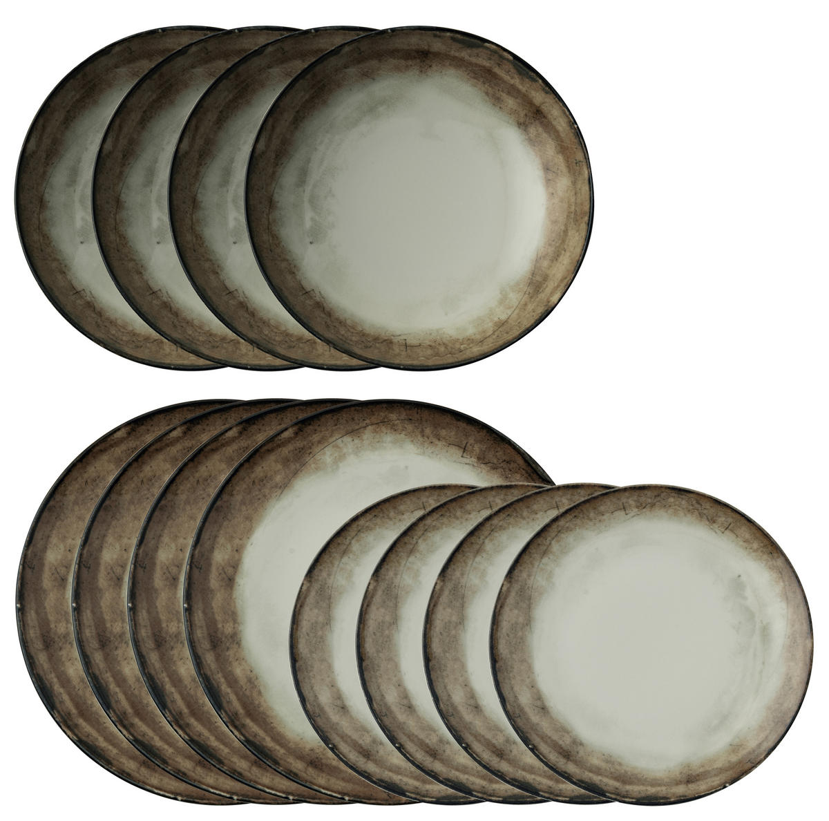 JEDILNI SERVIS  Shade Earth     12-delni   - rjava, Basics, keramika - ARTHUR KRUPP
