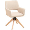 ARMLEHNSTUHL in Holz, Metall, Textil Beige  - Beige/Naturfarben, LIFESTYLE, Holz/Textil (62/87/60cm) - MID.YOU