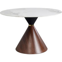 ESSTISCH 120/120/76 cm  Metall, Keramik rund Goldfarben, Hellgrau, Walnussfarben  - Goldfarben/Walnussfarben, Design, Keramik/Metall (120/120/76cm) - Kare-Design