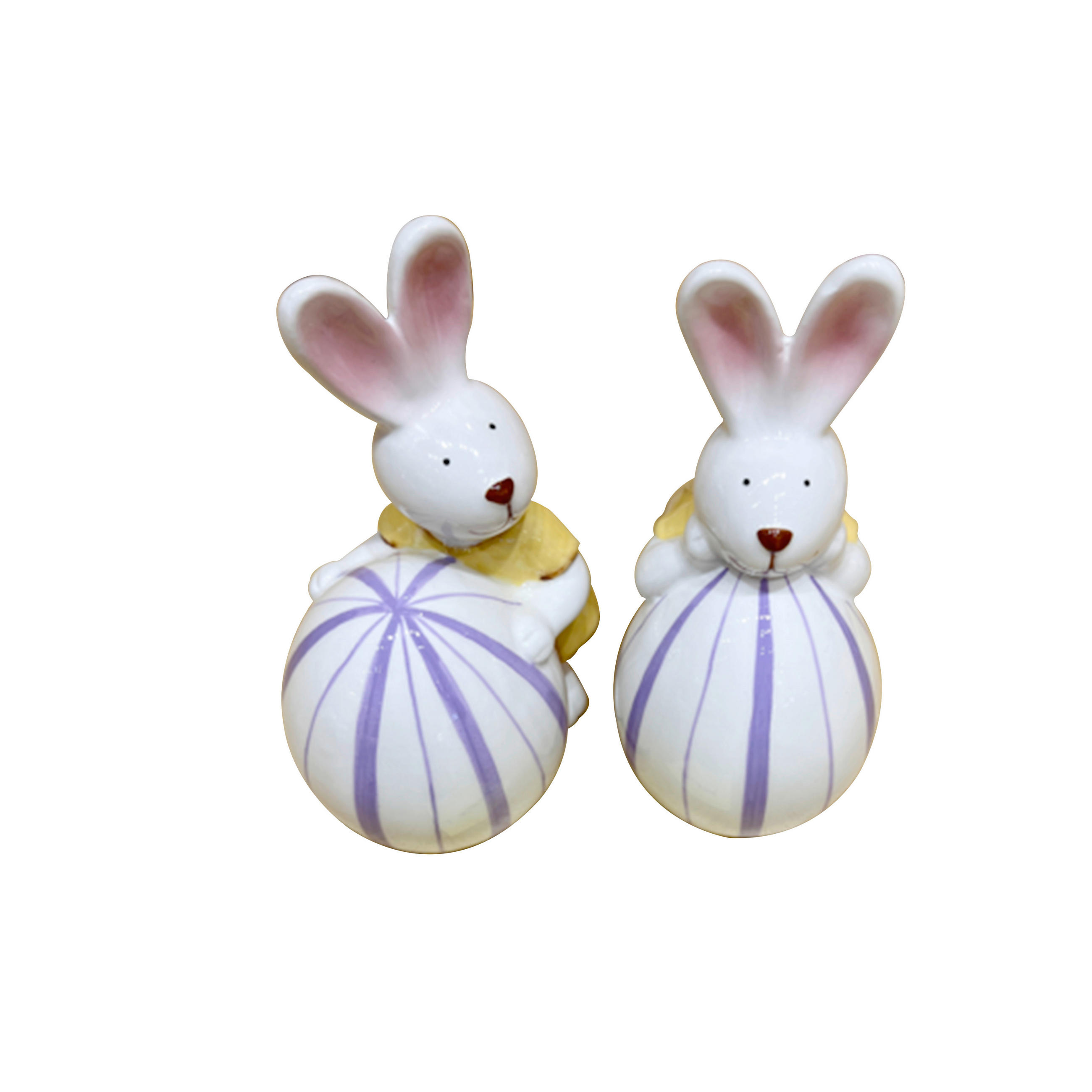 DEKOHASE - Lila/Weiß, LIFESTYLE, Keramik