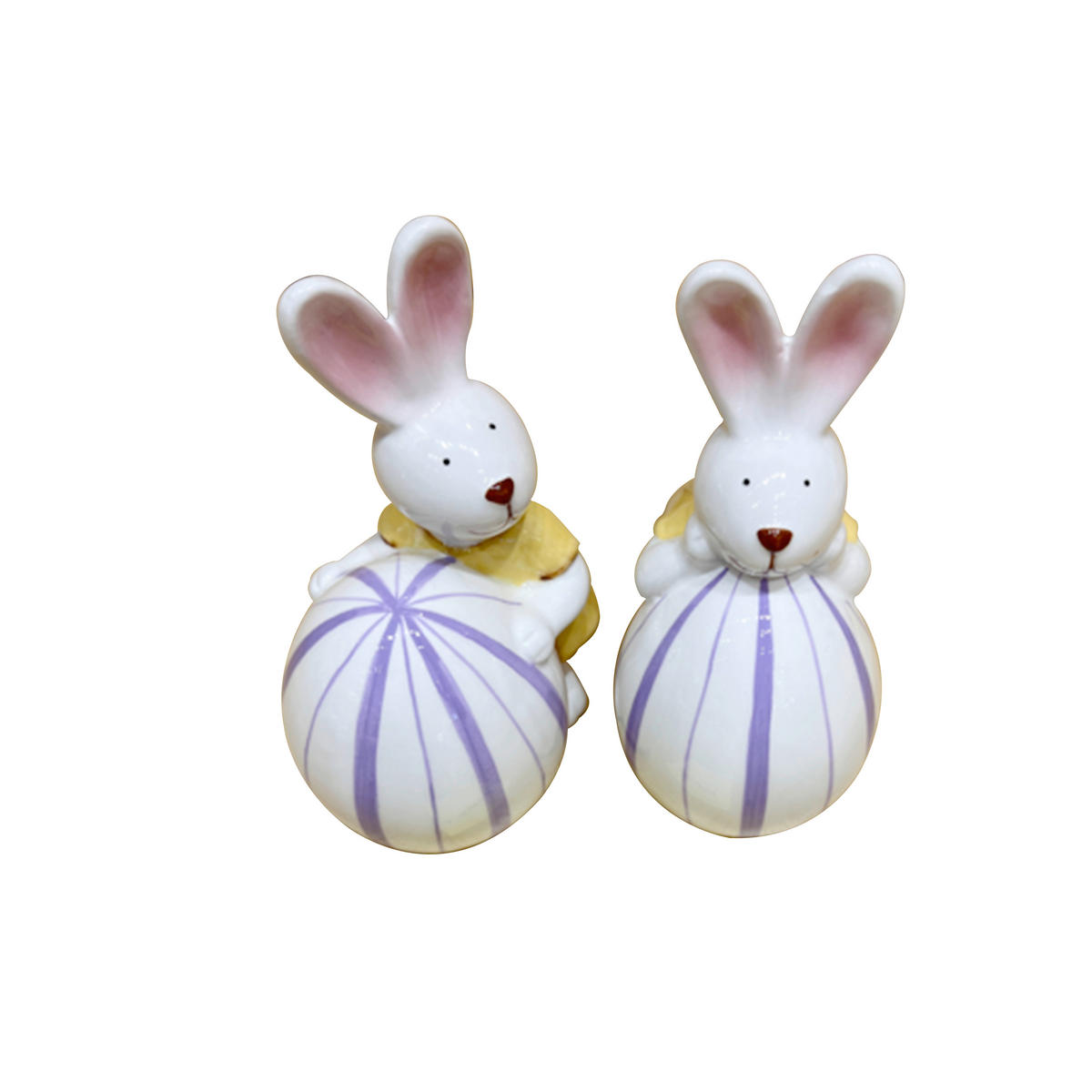 DEKOHASE - Lila/Weiß, LIFESTYLE, Keramik