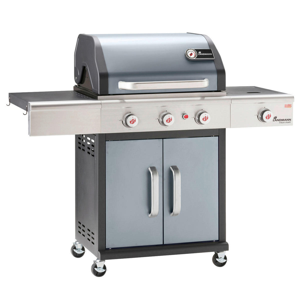 GASGRILL  Grau, Schwarz  - Schwarz/Grau, Basics, Metall (140/120/57cm) - Landmann